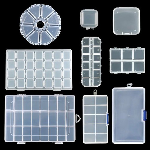 Clear small plastic storage - plastic,