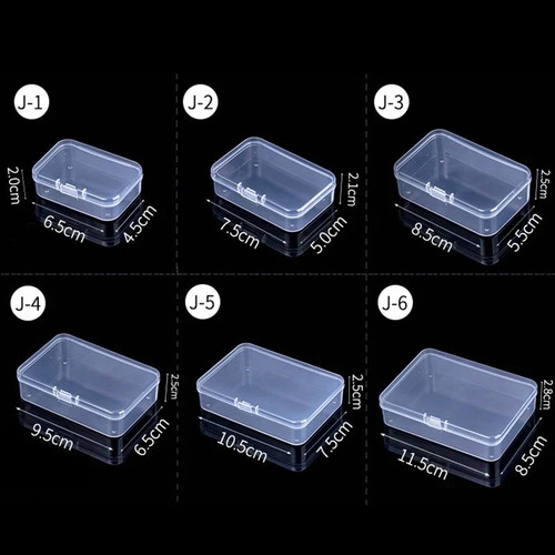 Mini square clear - clear, plastic