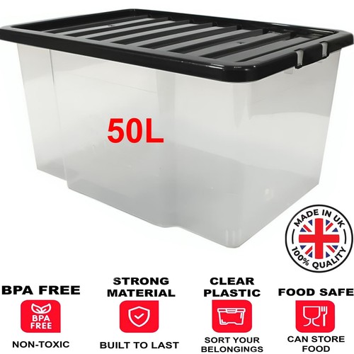 50l plastic storage - plastic, box
