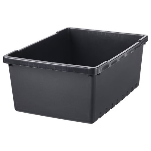 Black plastic storage - black,