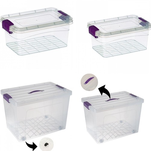 Plastic storage box boxes lid - plastic,