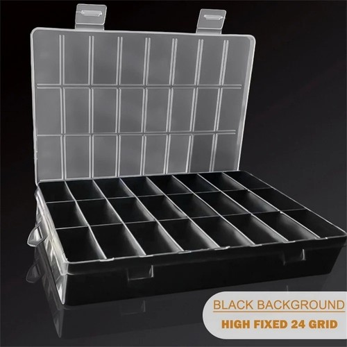 Grid clear plastic storage - 24,