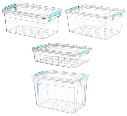Clear plastic storage box - plastic,