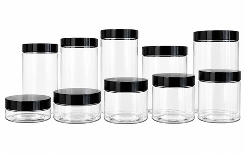 Plastic storage jars - storage, tub
