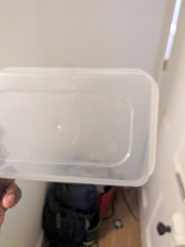 Clear plastic rectangular - plastic, food