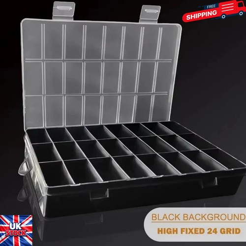 Grid clear plastic storage - 24,