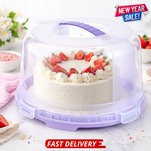Round plastic cake - plastic, storage