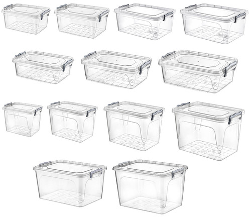 Clear plastic storage box - clear,