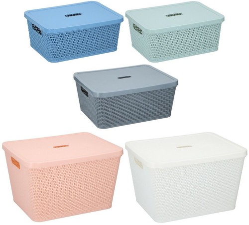 Plastic storage box with - box,