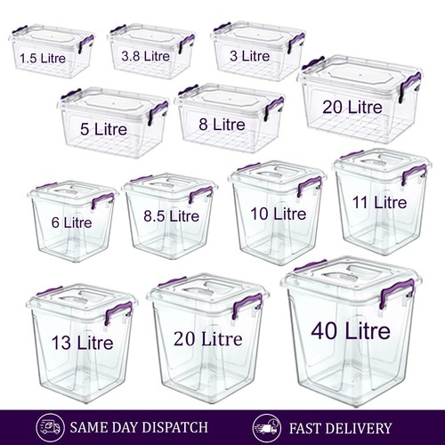 Clear storage boxes - storage, with