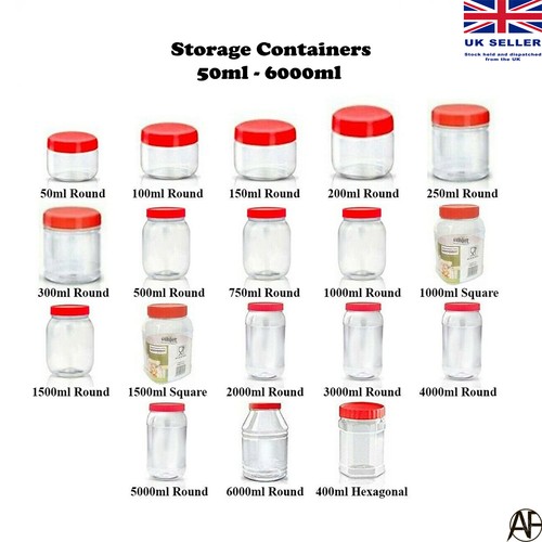 Plastic storage jar with - plastic, screw