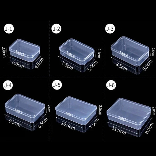 Mini square clear plastic - square,