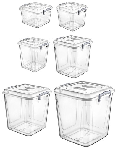 Clear plastic box with lid - plastic,