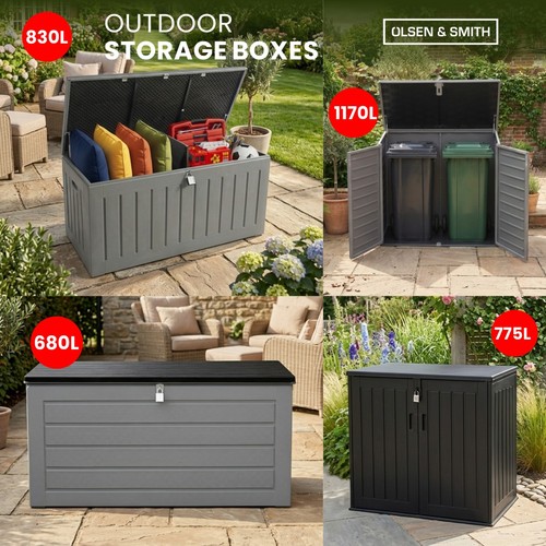 Outdoor storage box with - box,