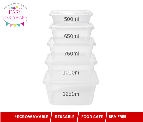 Plastic food containers - containers, with