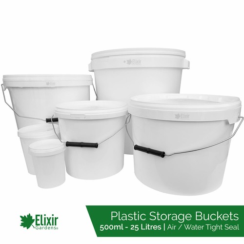 Plastic storage buckets with - buckets,