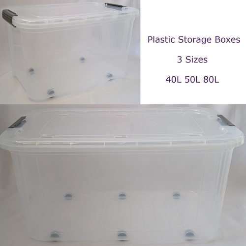 Plastic storage box - plastic, wheels