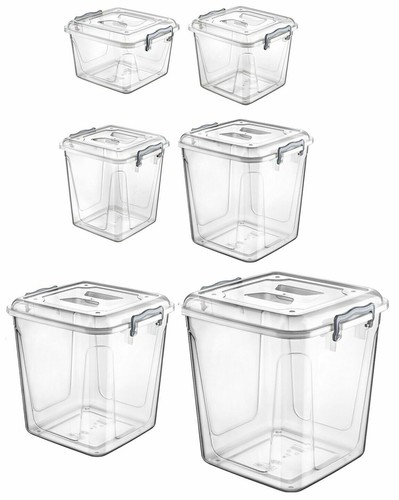 Clear plastic storage - clear, lid